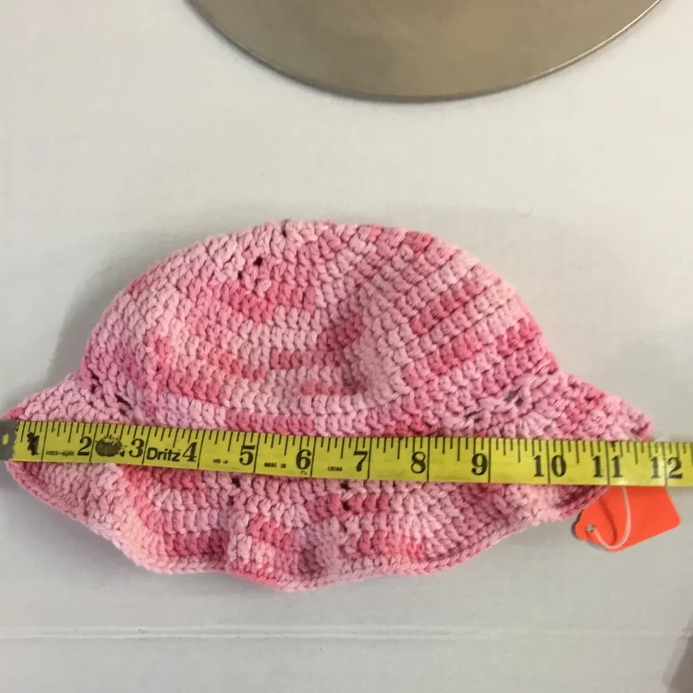 Hat-Pink Sun Hat Crochet Child’s Handmade New